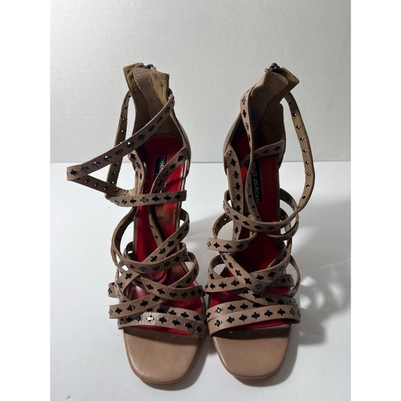 Charle jourdan Paris
Studded Beige Strappy Sandals - Picture 1 of 9